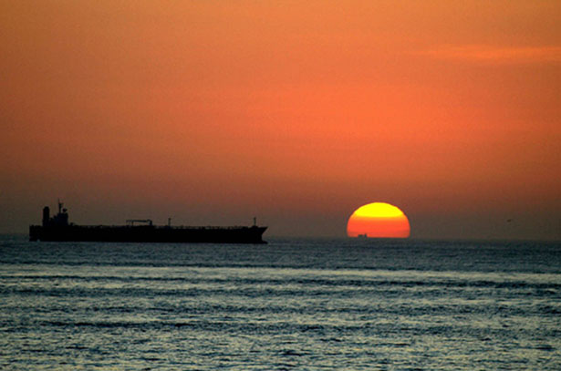 Tanker at sunrise-PhotoJourney
