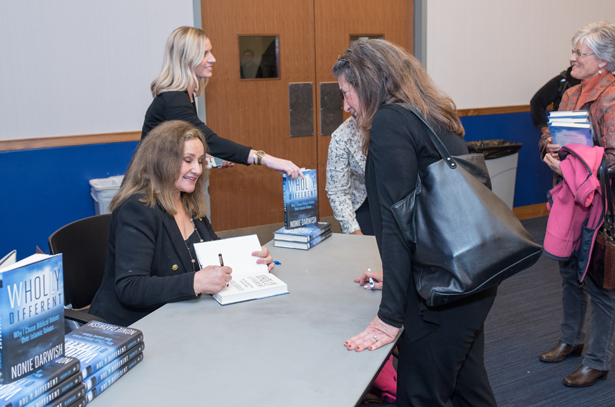 Author Nonie Darwish signs book at Georgetown event